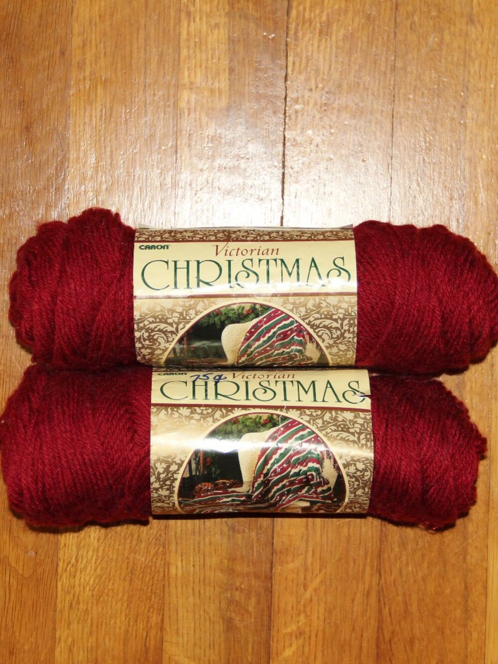Caron Victorian Christmas Worsted Acrylic Yarn Cranberry 2 Skeins